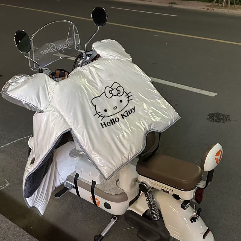 正品冬季电动车挡风被加绒加厚防水防风防寒电瓶车新款灰色保暖款