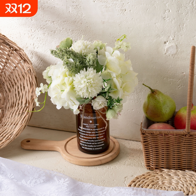 绣球INS风手捧花仿真花家居装饰婚庆手捧花花墙假花DY1-3120