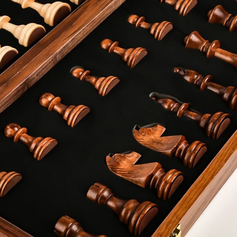 国际象棋实木带磁性小学生高档豪华版便携儿童比赛专用磁吸木质制