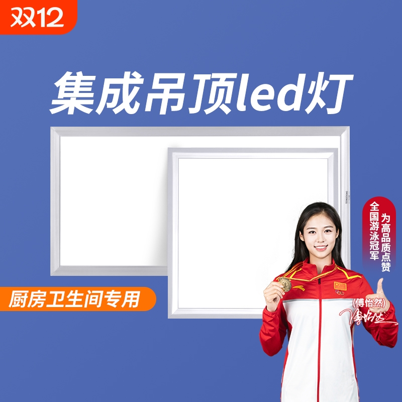 卫生间厨房嵌入式集成吊顶led灯