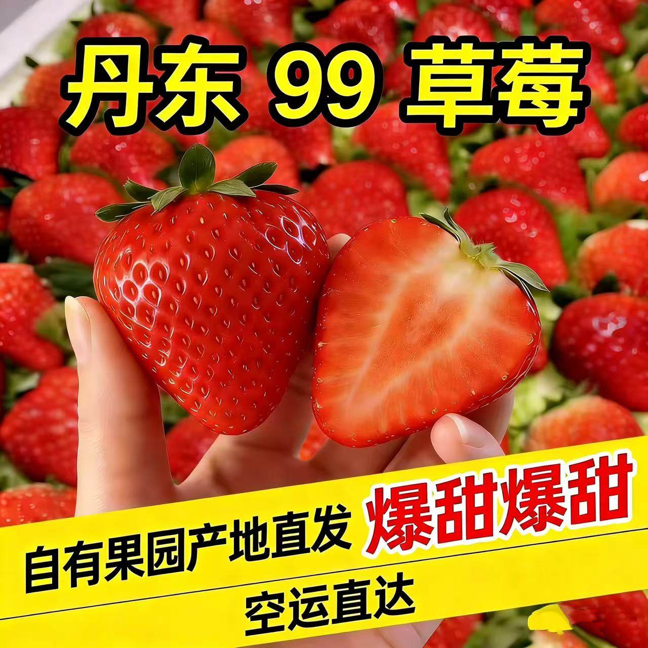 丹东草莓新鲜水果99草莓红颜奶油九九甜牛奶草莓礼盒正宗大果空运,水产肉类/新鲜蔬果/熟食,草莓,淘宝优惠券,粉丝福利购,淘宝优惠卷