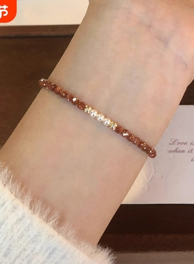 国风星空手链轻奢小众精致高颜值党百搭显白女朱砂手串珠