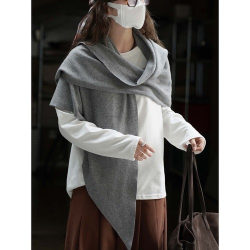 叙漫冬款韩系针织披肩