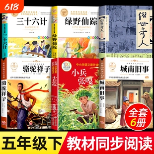 全套6册小兵张嘎俗世奇人正版原著五年级下册必读的课外书冯骥才完整版绿野仙踪城南旧事小学生版课外阅读书籍小说文化狼王梦金波
