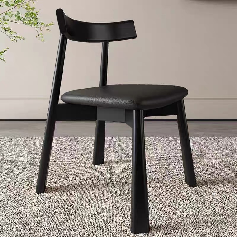 北欧实木船桨椅家用靠背椅子