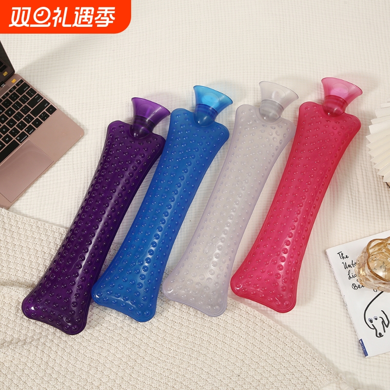 按摩热水袋注水式暖水袋长条型颈椎部专用灌水热敷眼睛护腰肩被窝