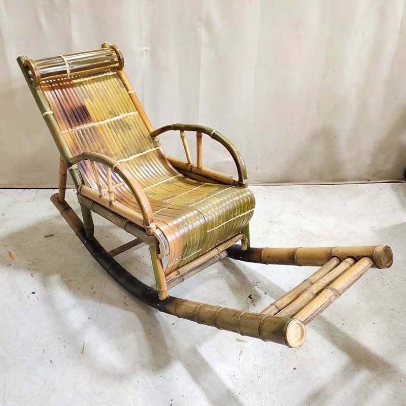 c手工摇摇椅躺椅成人午休逍遥椅夏天午睡家用阳台休闲老人椅竹摇