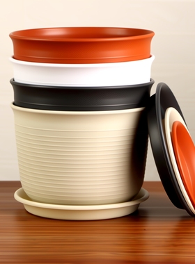 加厚树脂塑料花盆特大号多肉盆栽防陶瓷圆形大花盆阳台庭院种植