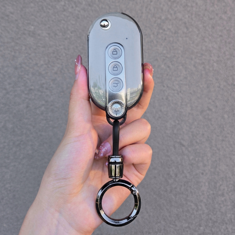 五菱宏光Miniev钥匙套五菱Airev透明壳折叠马卡龙四门男女士扣包