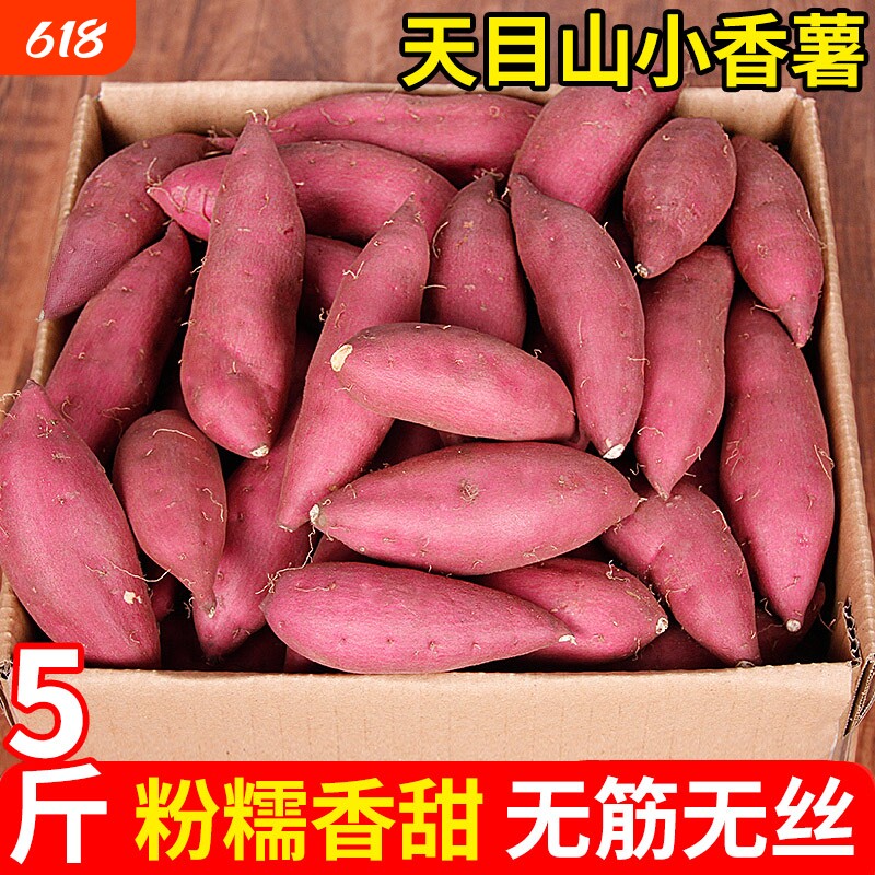浙江天目山小香薯红薯新鲜粉糯香甜地瓜临安小番薯板栗薯黄心