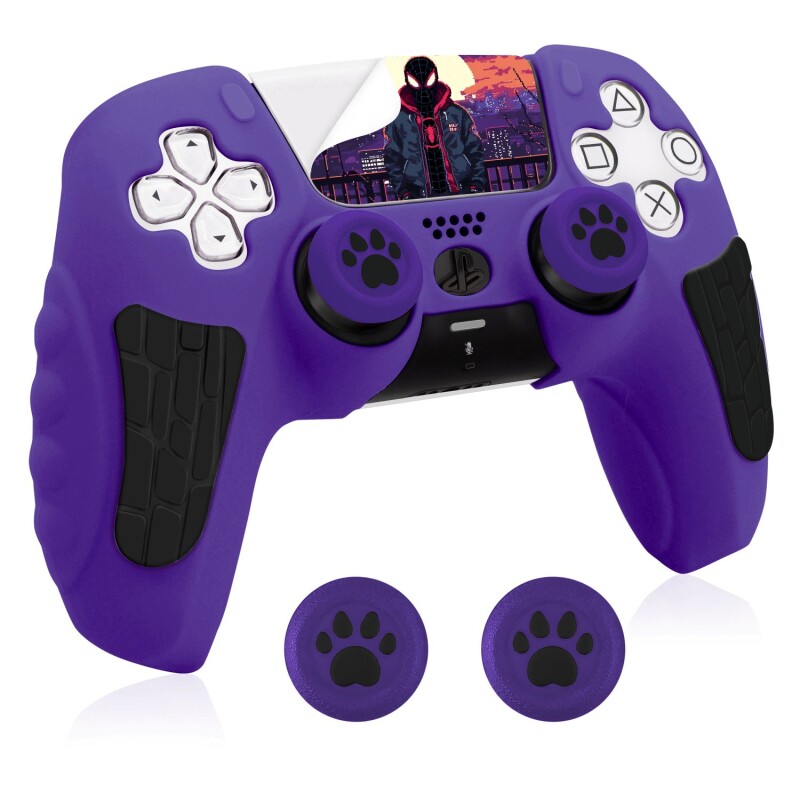 Ps5手柄保护套防汗防滑硅胶套壳支持原装座充赛博朋克eva黑神话悟空套不留胶
