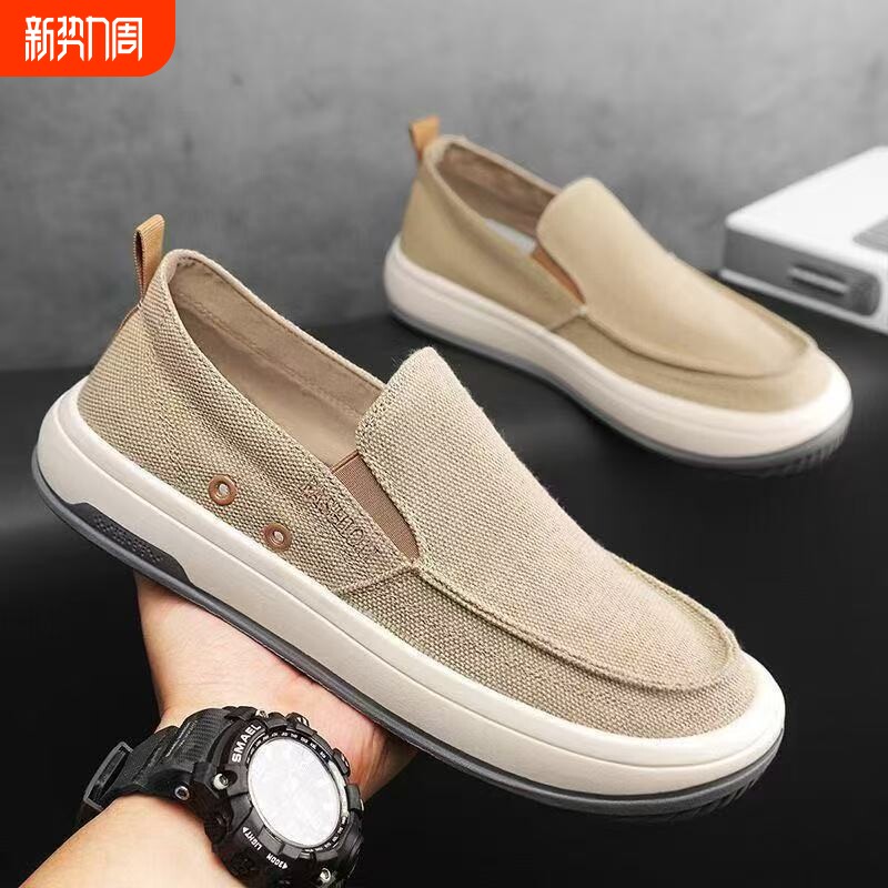2026年春夏季新款休闲男鞋潮流百搭帆船鞋透气耐磨轻便帆布鞋鞋子