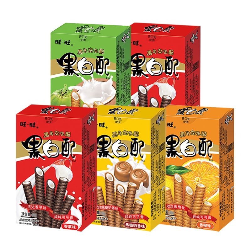 旺旺黑白配夹心卷蛋卷56g*5盒