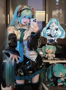 猫屿COS 漆皮初音cos公式服 miku公式未来少女服有现货
