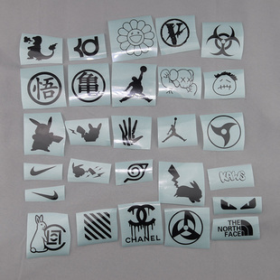 球鞋定制涂鸦手绘爆改免上色贴纸 转印贴 刮刮乐水转印 安格鲁斯