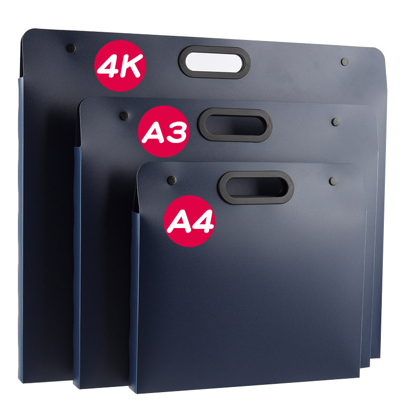 A3 휴대용 앨범 보관 상자 8-오픈 폴더 앨범 가방 4K 아트 페인팅 스케치 종이 드로잉 용지 보관 가방