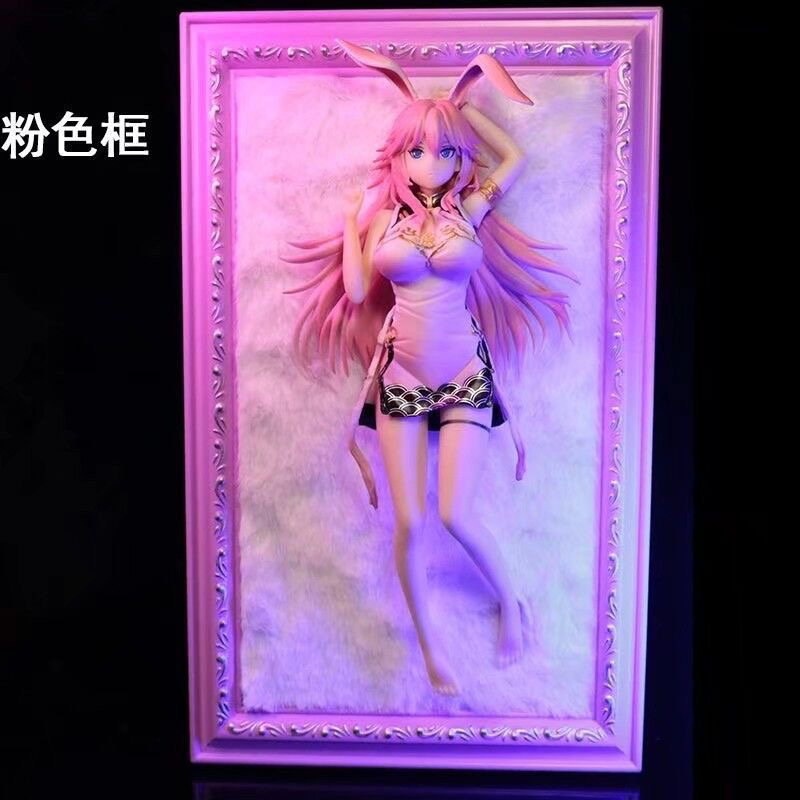 动漫手办二次元美少女相框㈧重婴兔女郎手办摆件模型挂画