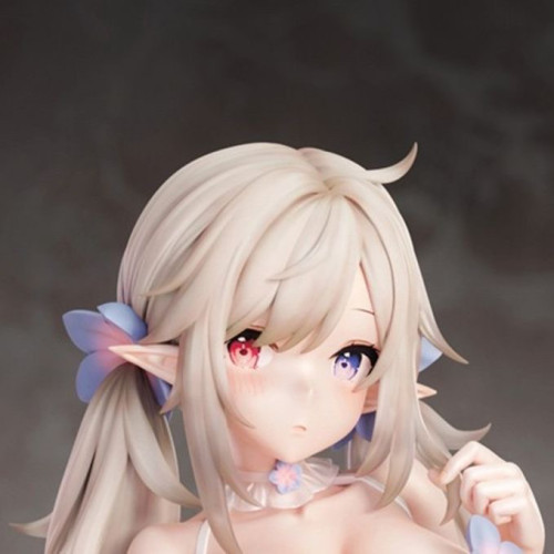 新品软体纯白现货手办优质美少女精灵软皮肤动漫模型车载机箱摆件