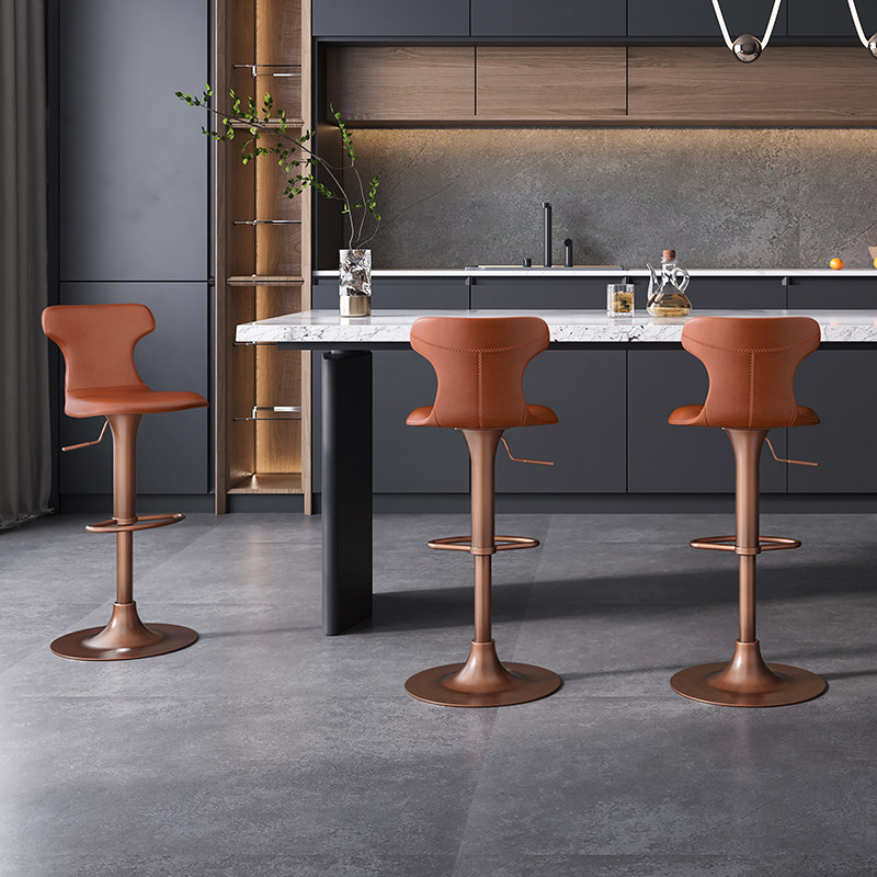吧台椅升降酒吧椅高脚凳现代简约家用岛台椅子欧式轻奢风美式7209