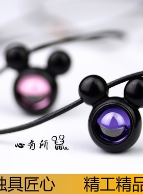 首饰紫光檀米奇老鼠转运女生吊坠