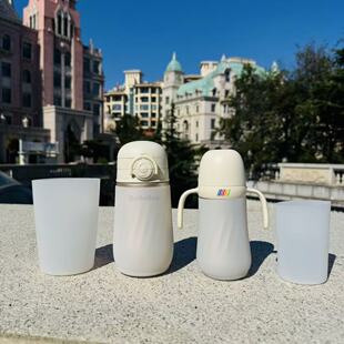 高颜值硅胶防摔BeBeBus学饮杯套儿童保温水杯防滑耐磨