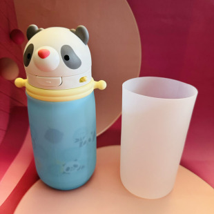 babycare白熊猫萌萌兔恐龙儿童保温杯硅胶杯套300ml450保护套定制