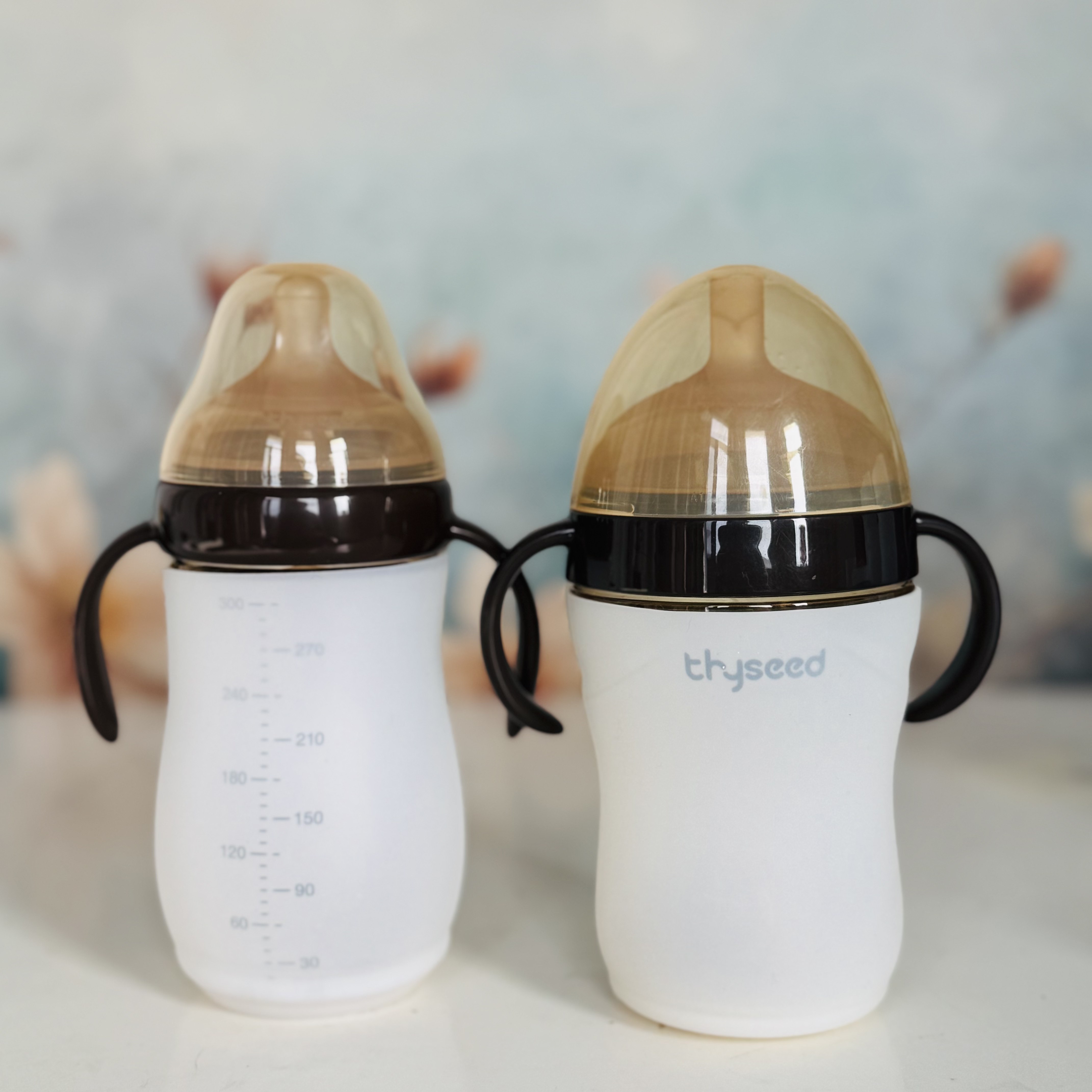 世喜宝宝水杯硅胶杯套300ml儿童保温杯奶瓶套防摔防滑专用保护套