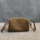 真皮女包秋冬百搭时尚 欧美时尚 新品 头层磨砂牛皮单肩水桶包小方包