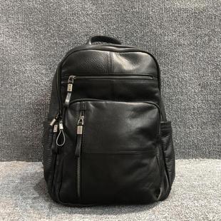 外贸出口法国订单真皮背包2022百搭头层牛皮男女通用旅游双肩背包