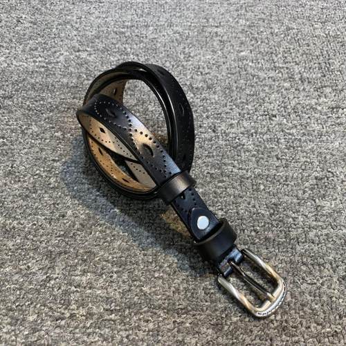 梦嘉丽牛皮针扣女小腰带百搭