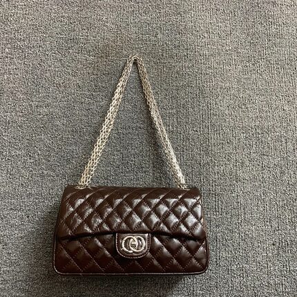 商场撤柜货真皮女包韩版百搭时尚头层牛皮女链条单肩小方包晚宴包