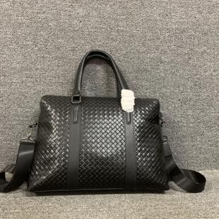 质感超赞!!真皮男包韩版百搭头层编织纹牛皮男手提单肩商务公文