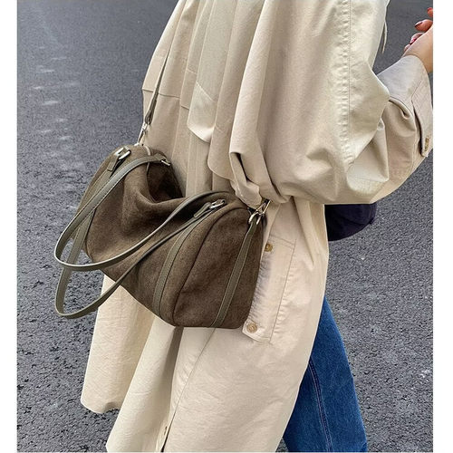 百搭时尚手提单肩简约复古枕头包