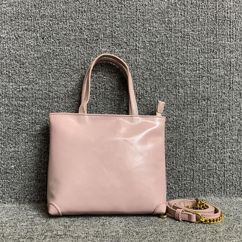 进口头层油蜡牛皮真皮女包韩版春夏百搭甜美淑女单肩手提小托特包