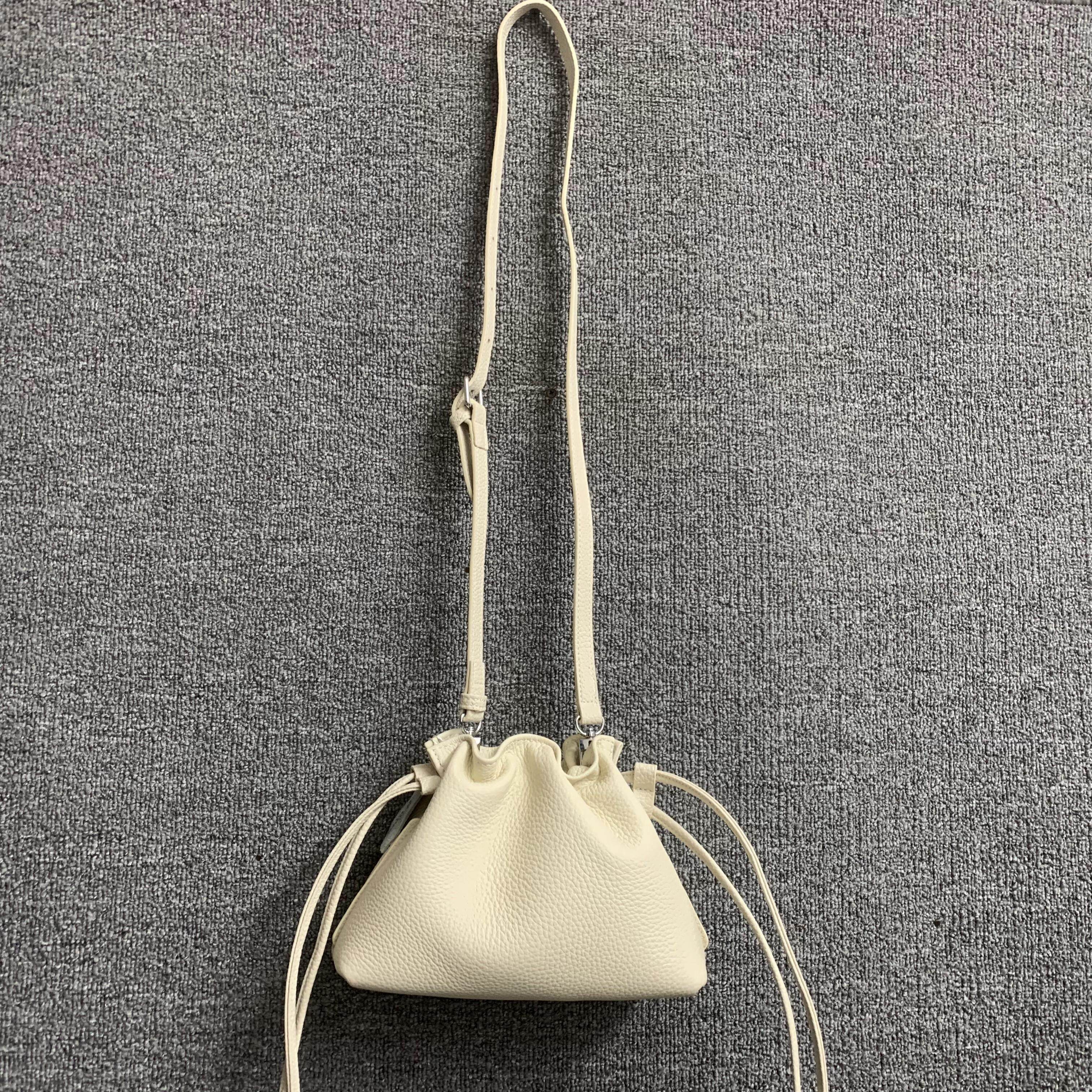 梦嘉丽头层牛皮单肩小饺子包
