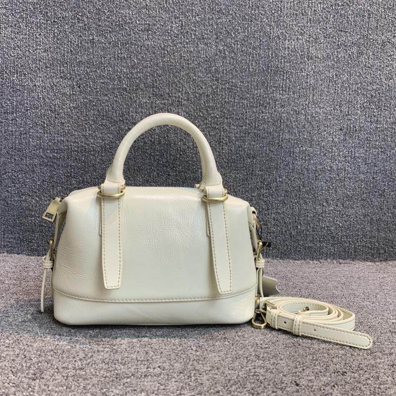 女包软皮新品真皮女包原创百搭头层牛皮女手提单肩复古米白枕头包