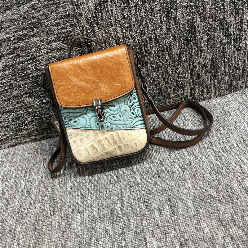 当季新品真皮正品女包夏季百搭彩色头层牛皮女手提单肩手机包小包