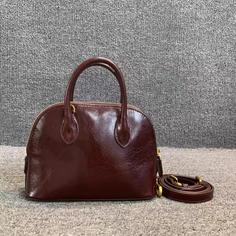 真皮女包韩版百搭甜美淑女女手提单肩实用头层牛皮小众小包化妆包