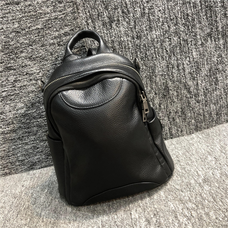 背包软皮真皮背包韩版街头百搭复古头层牛皮男女通用款双肩包轻便