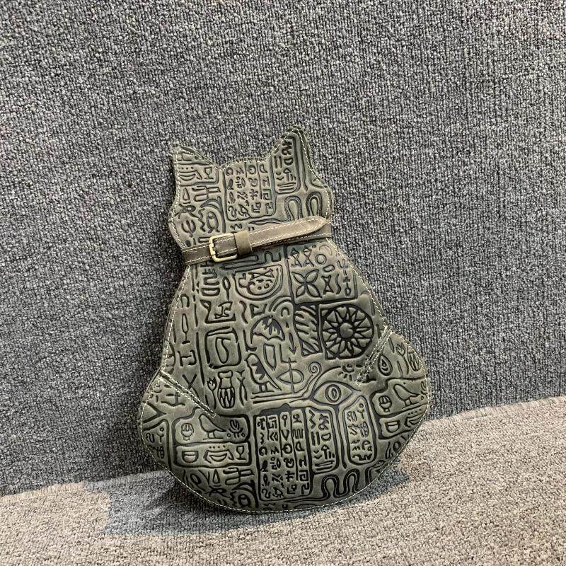梦嘉丽头层疯马牛皮单肩胸包