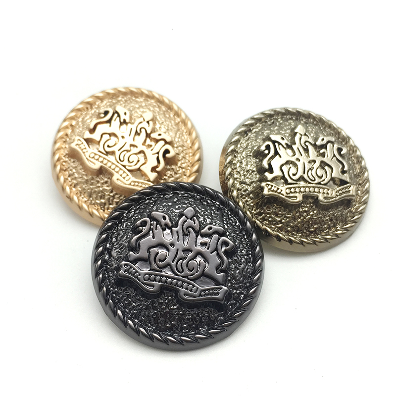 高端金属大衣纽扣男女百搭毛呢