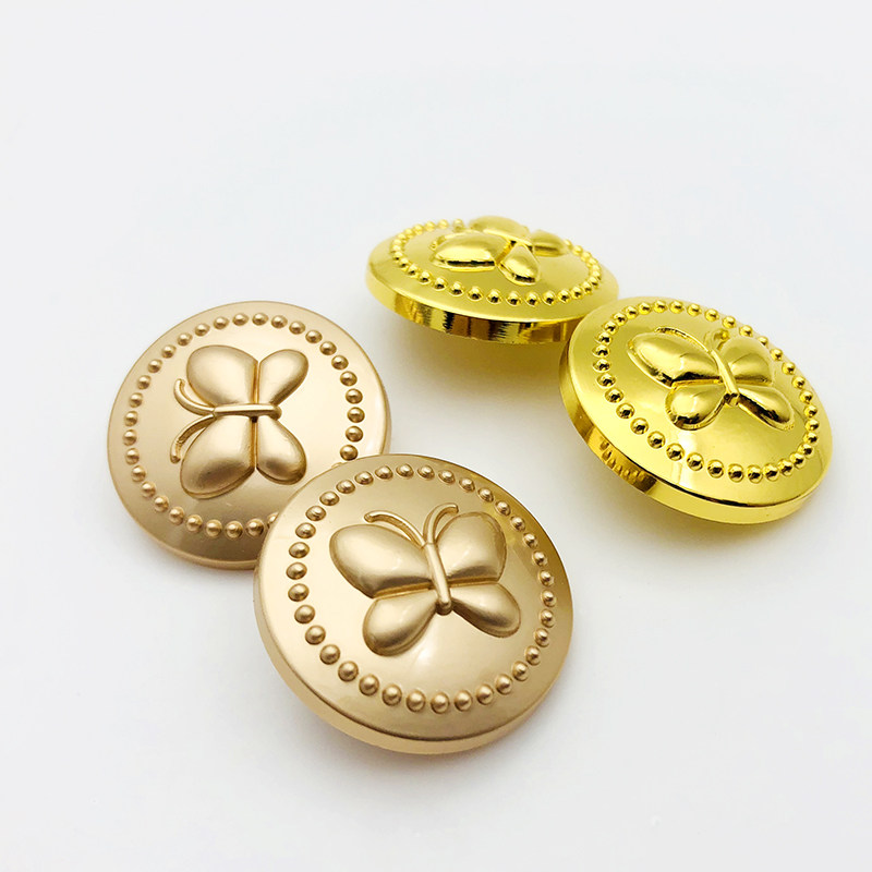 精致蝴蝶图案纽扣男女西装百搭扣子金色西服大衣外套袖扣装饰钮扣