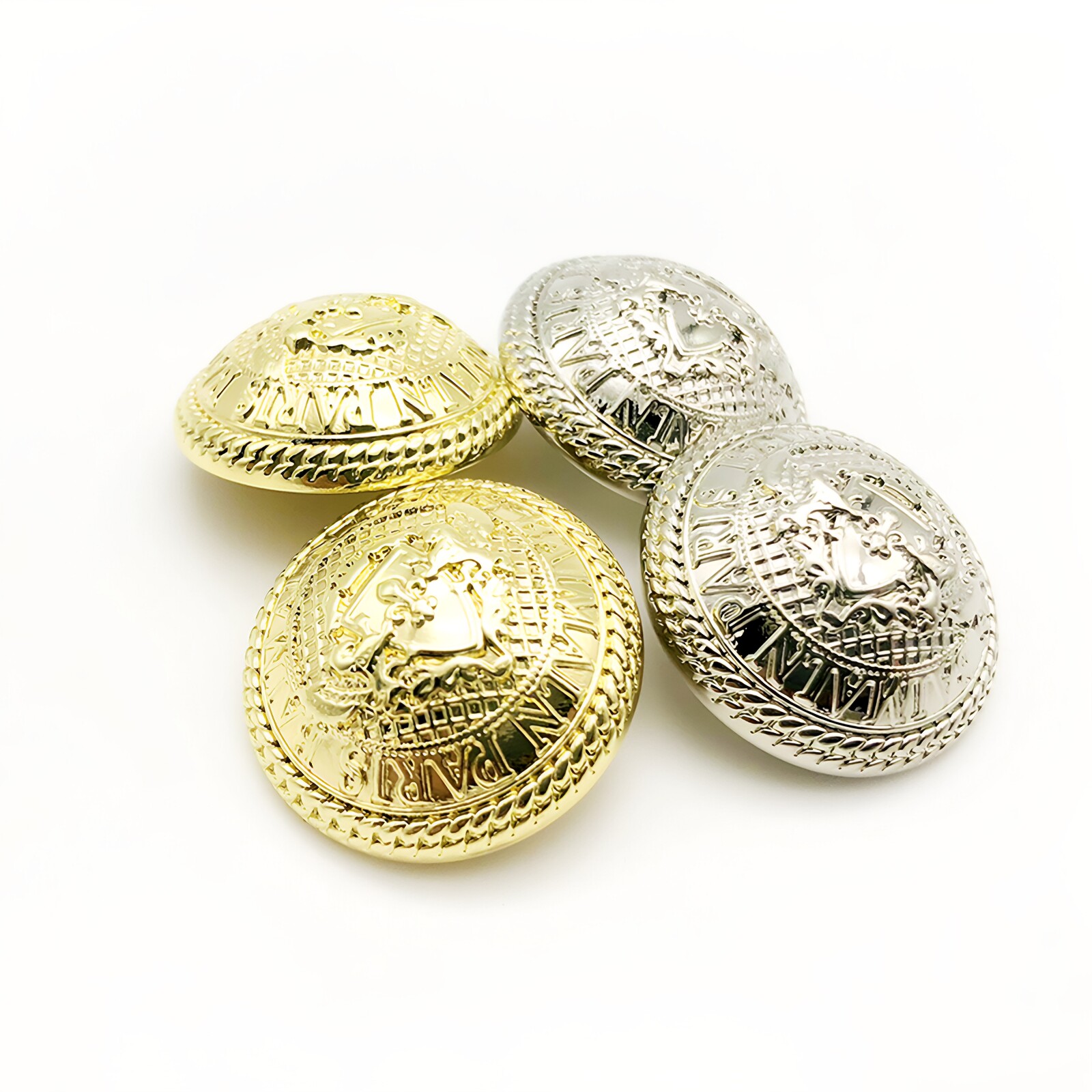 B家金属大衣扣子圆形男女西装钮扣外套衣服装饰纽扣袖扣金色百搭