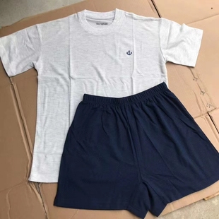 正品长航抗菌体能服短袖T恤亚麻棉织混纺圆领夏季体能训练套装