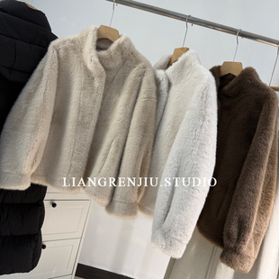 质感好！浓密环保皮草 毛绒皮毛一体 轻奢感 冬季外套大衣C