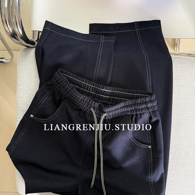 公司货。垂感弯刀裤。春夏慵懒松弛感休闲牛仔裤2913D