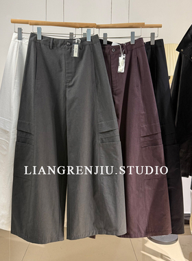 公司货。秋冬弯刀裤工装休闲裤腔调满满宽松高腰长裤8865X