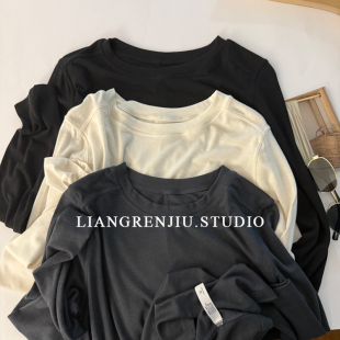 闭眼入！精品天丝醋纤羊毛.长袖T恤弹力秋冬人手B备打底衫B8R