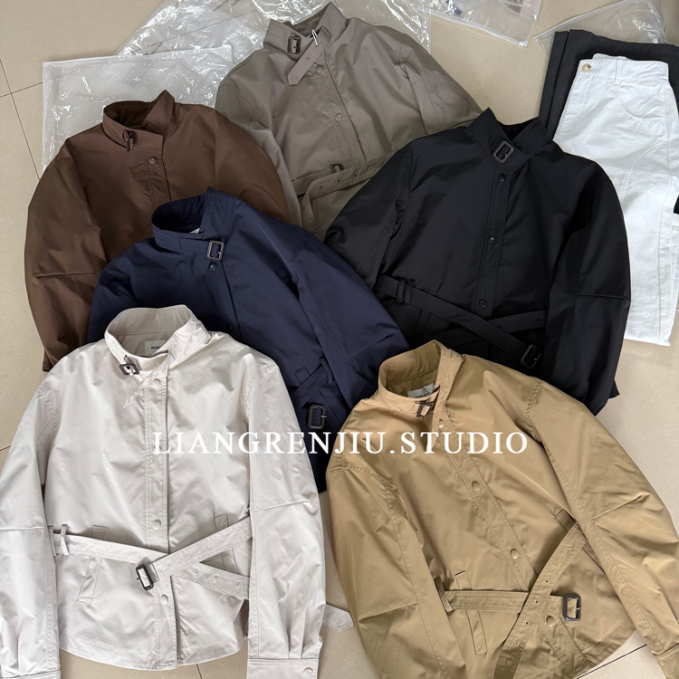 重磅！秋季新品！城市户外抗风收腰短风衣冲锋衣外套5777CR