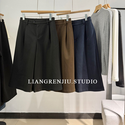 松紧腰百搭直筒气质休闲裤